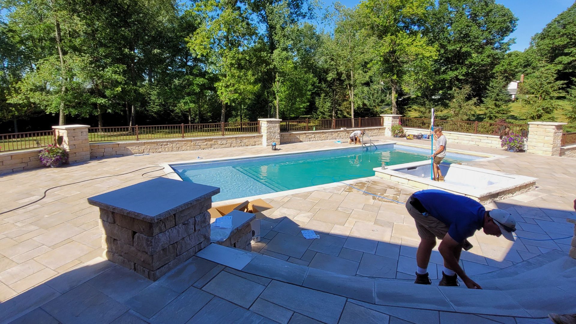 pool installation cleaning